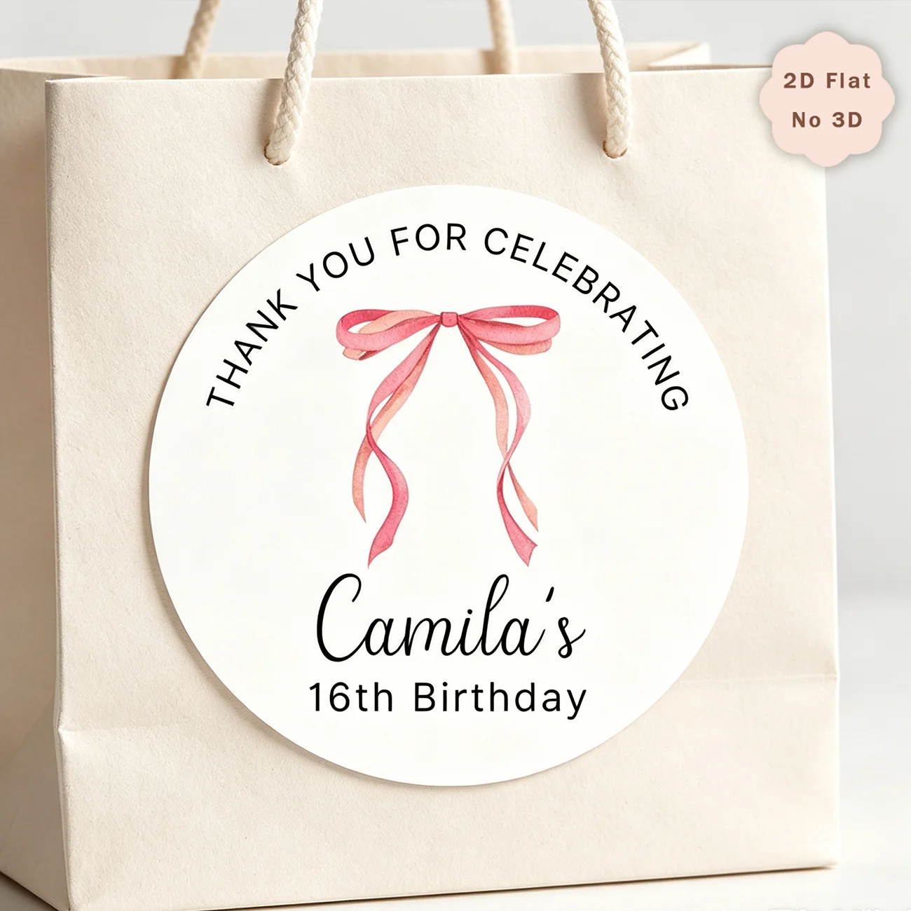Personalized Name Box - Pastel Pink Base Large Satin Bow