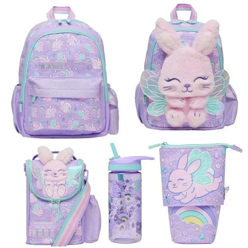 Australia Angel Rabbit Series Backpack Pencil Case Student Lunch Bag Large Capacity Sports Cup Medium Travel Suitcase Lunch Box