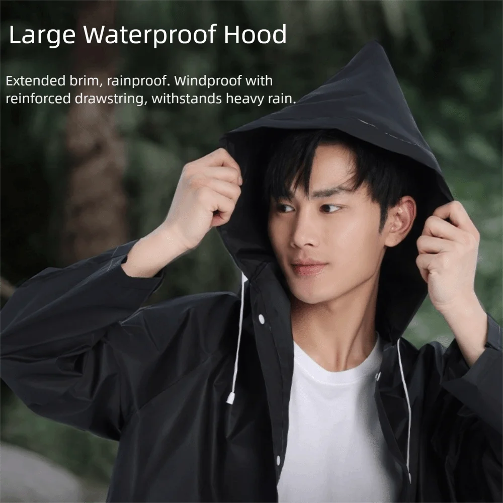Lightweight Eva Raincoat Set Windproof Strengthen Buttons Split Raincoat Full Coverage Adjustable Cycling Raincoat Cycling