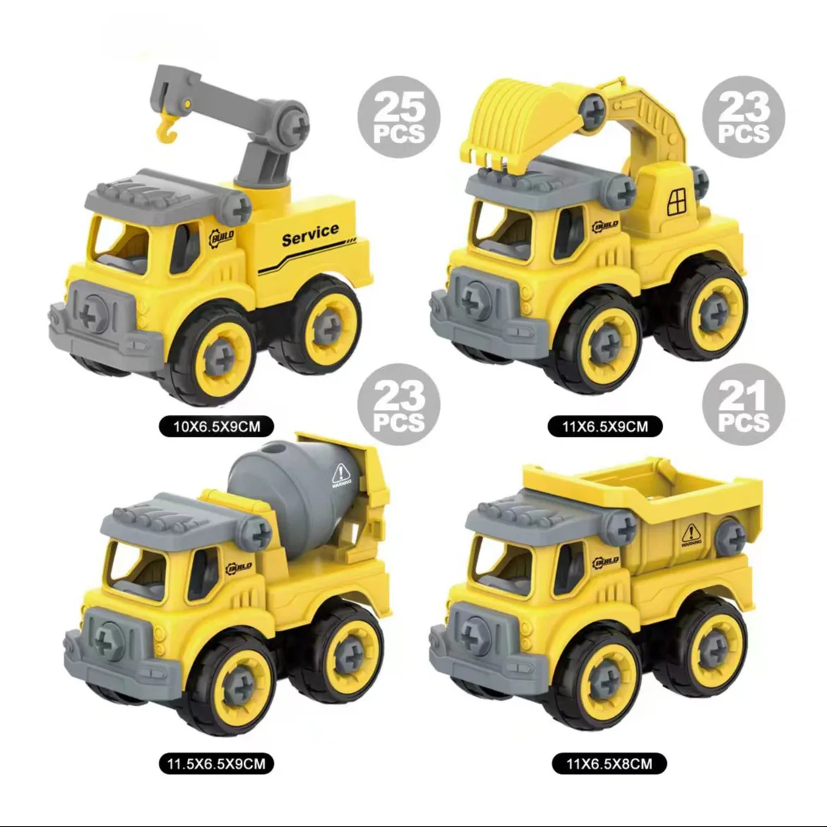 Brinquedo de carro de engenharia removível criativo para crianças aparafusando montagem diy quebra-cabeça porca desmontagem caminhão de bombeiros brinquedo de veículo militar