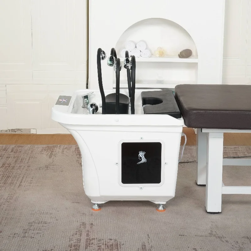 Acrylic shampoo basin with water tank, no plumbing required