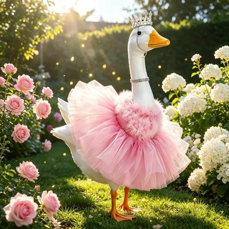 Ballet Princess Outfit Kit Fit For 23‑Inch Goose Featuring Tulle Skirt Weather‑Resistant Excellent Decoration Without Goose