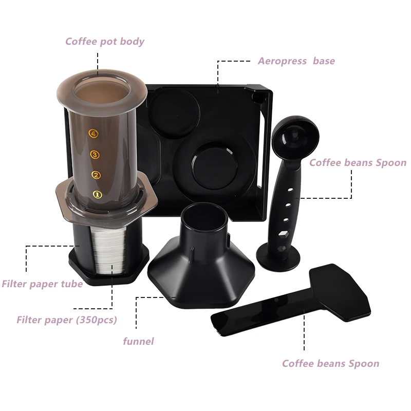 Espresso Coffee Maker Portable French Press Barista Tool Coffee Pot Air Press Coffee Machine With Filters for AeroPress tools