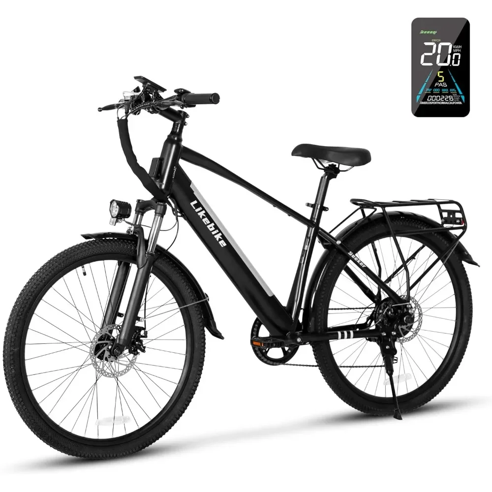 

26" Electric Bike with Peak 500W Brushless Motor, 35Miles 324WH Removable Battery 20MPH Commuting Electric Mountain Bike