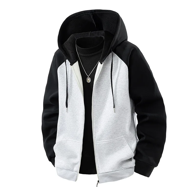 

Men's Autumn Fashion Hooded Jacket Retro Heavyweight Cardigan Casual Versatile Youth Outerwear