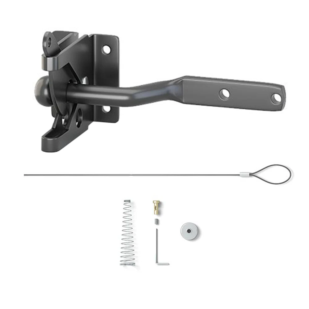 2 или 1 комплект автоматическая защелка для ворот забор дверные защелки пряжки с веревкой самоблокирующиеся ворота пружинная молния автобл...