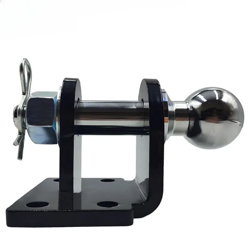 Multifunctional modified in-line trailer ball square port traction hook  connector