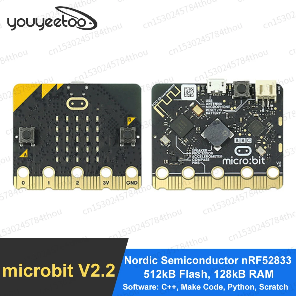 

BBC Microbit V2.2 Development Board Educational Makecode Python Programming Programmable Learning Kit for School DIY Projects