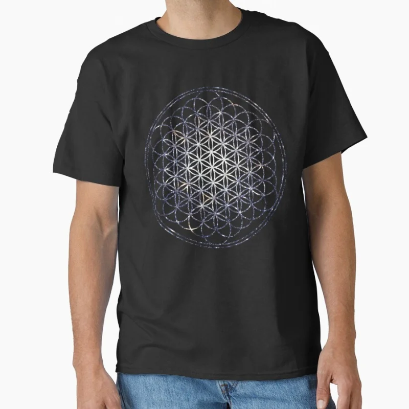 

Flower Of Life - Sacred Geometry Star Cluster Gift t shirt Large size Tops Graphic Print men's Clothes