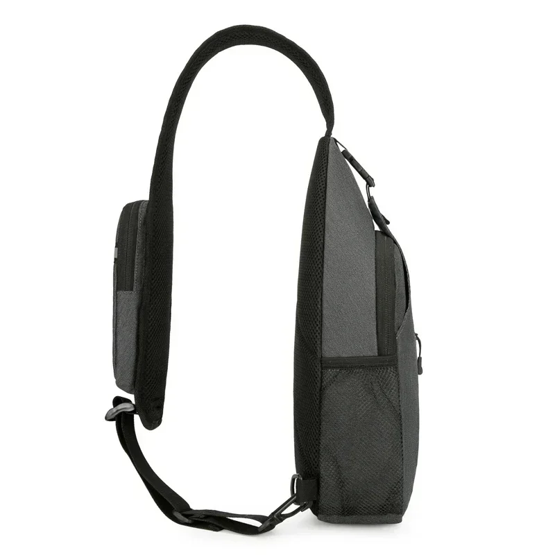 Fashionable sports and leisure chest bag, waterproof nylon material, storage phone bag, multifunctional and multi layered