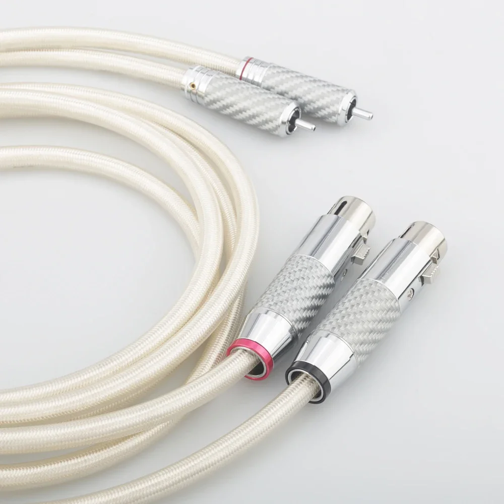 

High Quality A26 Pair Silver Plated RCA TO XLR Balanced Female Audio Intercconnect Cable HIFI Analogue Cable