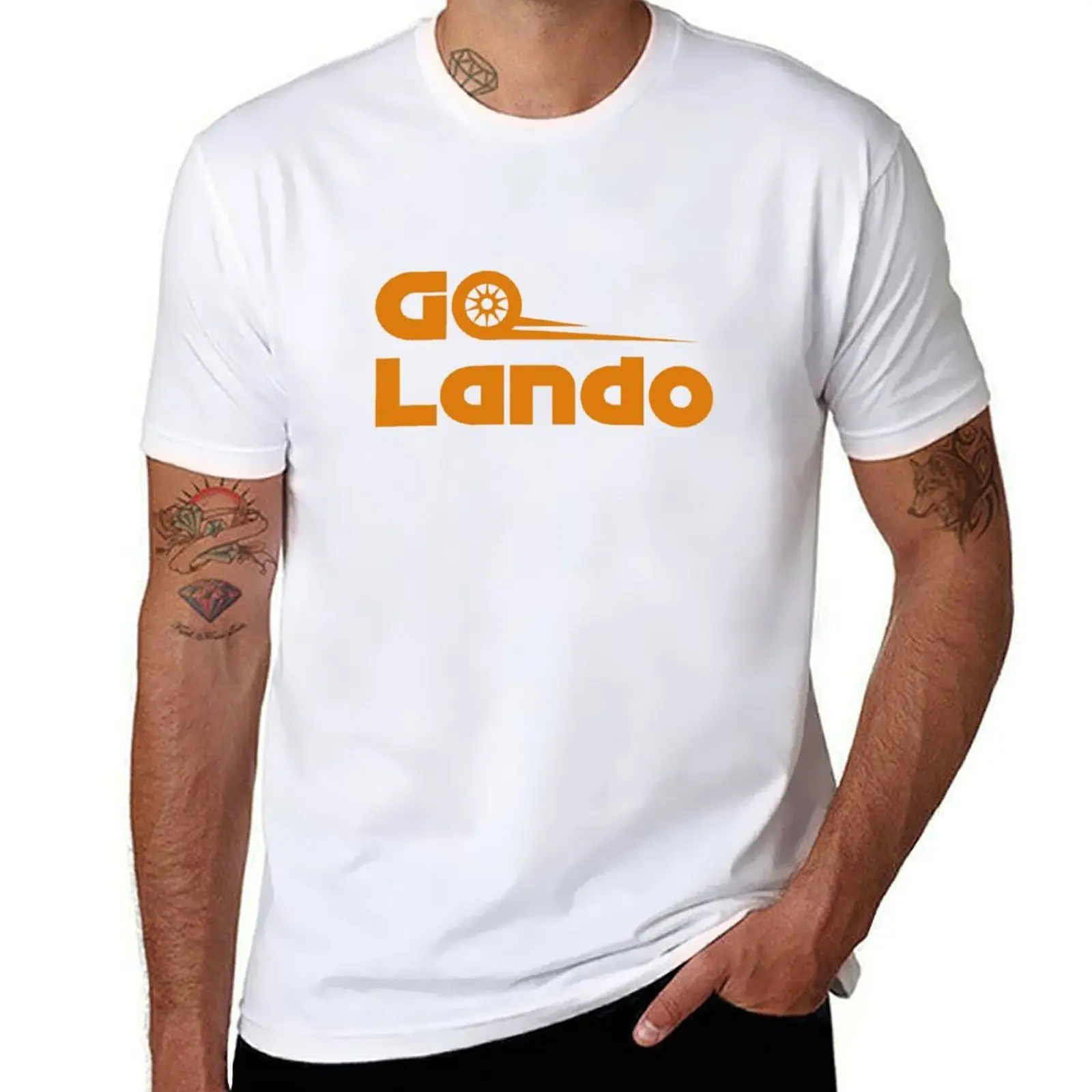 

Go Lando (Orange) T-Shirt essential t shirt g man t shirts for men T-Shirt