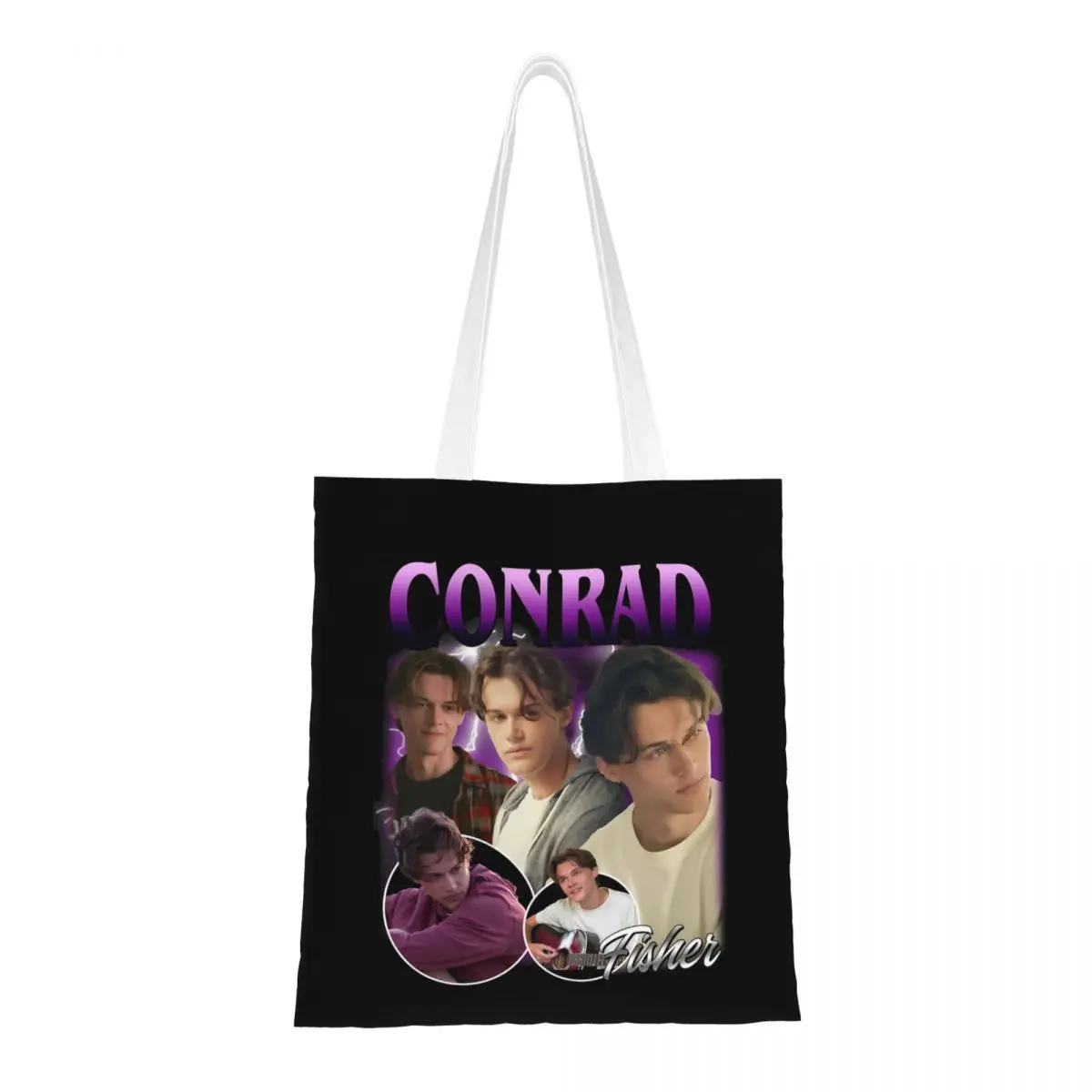 

Conrad Fisher Team Conrad Cousins Beach Canvas Tote Bag Fashion Large Capacity Grocery Bag for Unisex Travel Bags