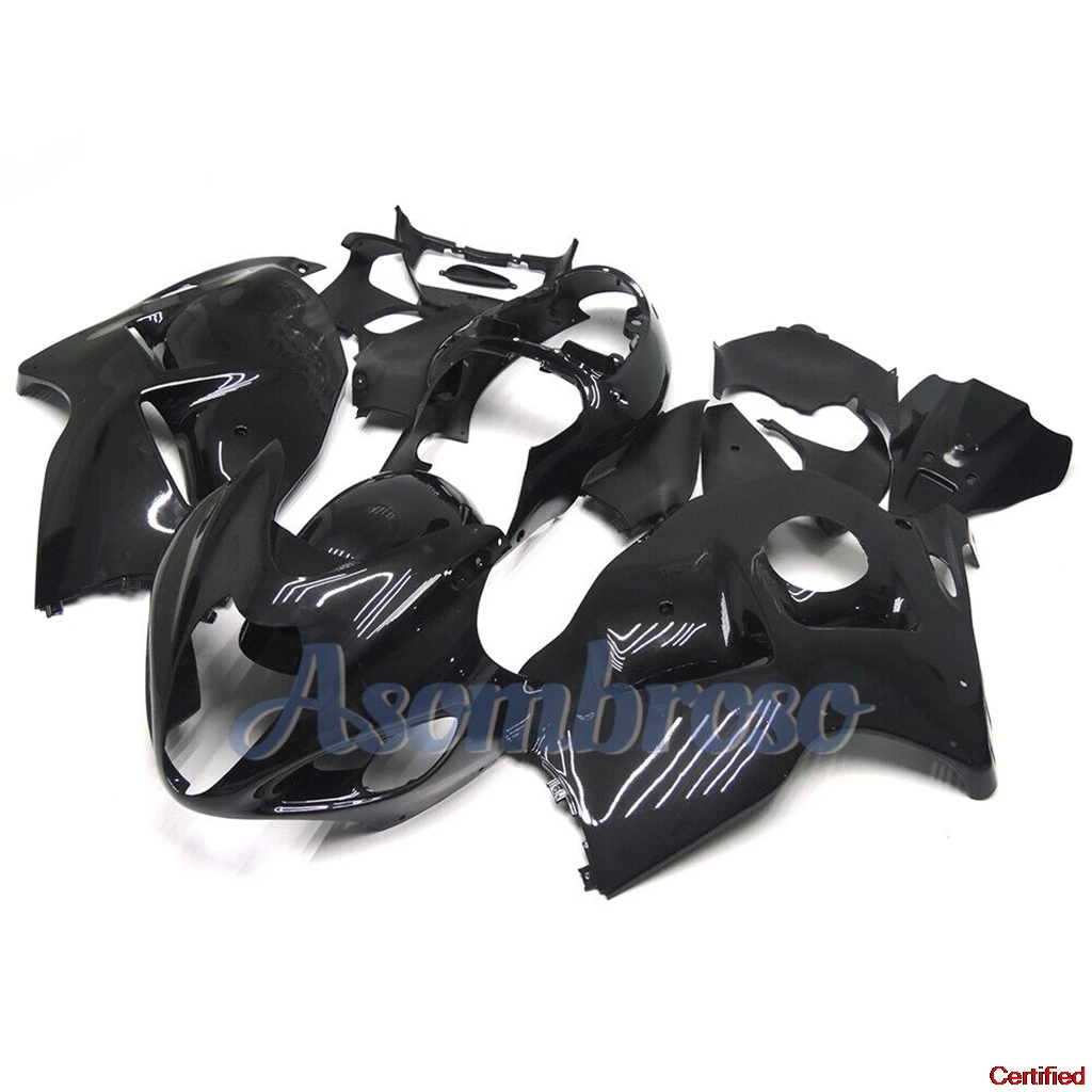 Motorcycle Fairings Set For Hayabusa GSXR1300 1999-2007 06 05 Pure Black fairing GSX1300R 2003 2002 Plastic 