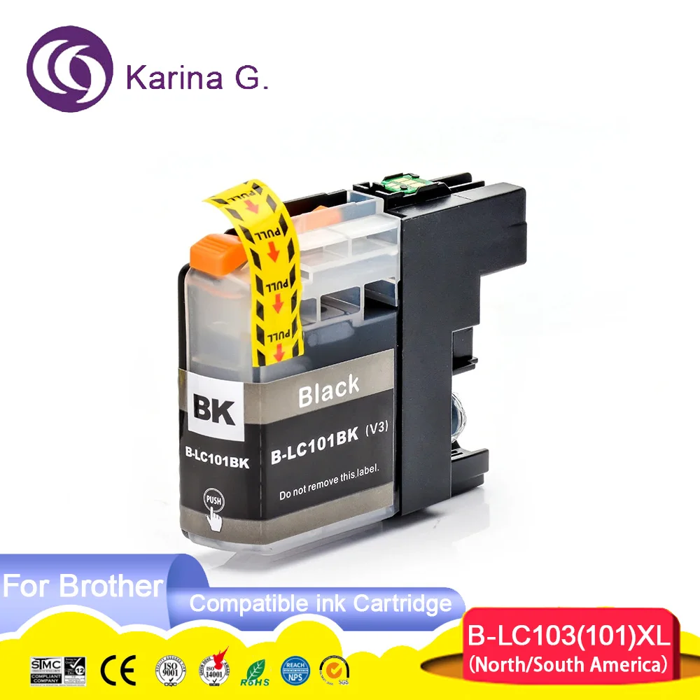 Compatible for Brother LC101 LC103 Ink Cartridge Suit For Brother DCP-J152W MFC-J245 MFC-J285DW MFC-J450DW MFC-J470DW etc.