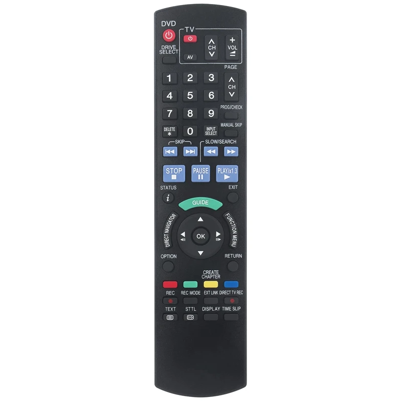 N2QAYB000127 Plastic Remote Control For Panasonic DVD Recorder DMR-EX78 DMR-EX78EB DMR-EX88 DMR-EX88EB DMR-EX77 DMR-EX77EB