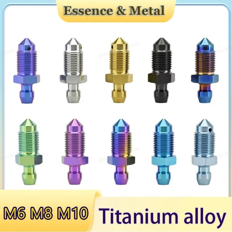 Titanium Alloy Bolts M6 M8 M10 P1.0/1.25mm Motorcycle Brake Caliper Bleed Screws Suitable for Brembo/Franca Caliper Bleed Screws