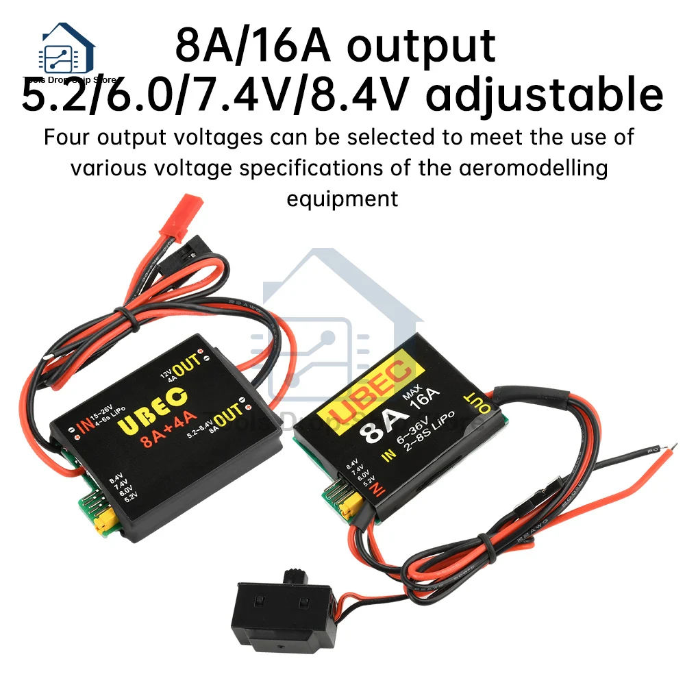 2S-8S 6-36V Adjustable Servo Standalone Power Supply RC Automotive Fixed Wing Aircraft Robot Arm UBEC-8A BEC & Dual UBEC 8/16A