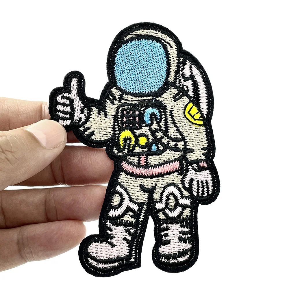 Astronaut Iron on Patch Embroidered Patches for Clothes Repair Hole Cover Appliques Clothing Applique Stickers Embroidery