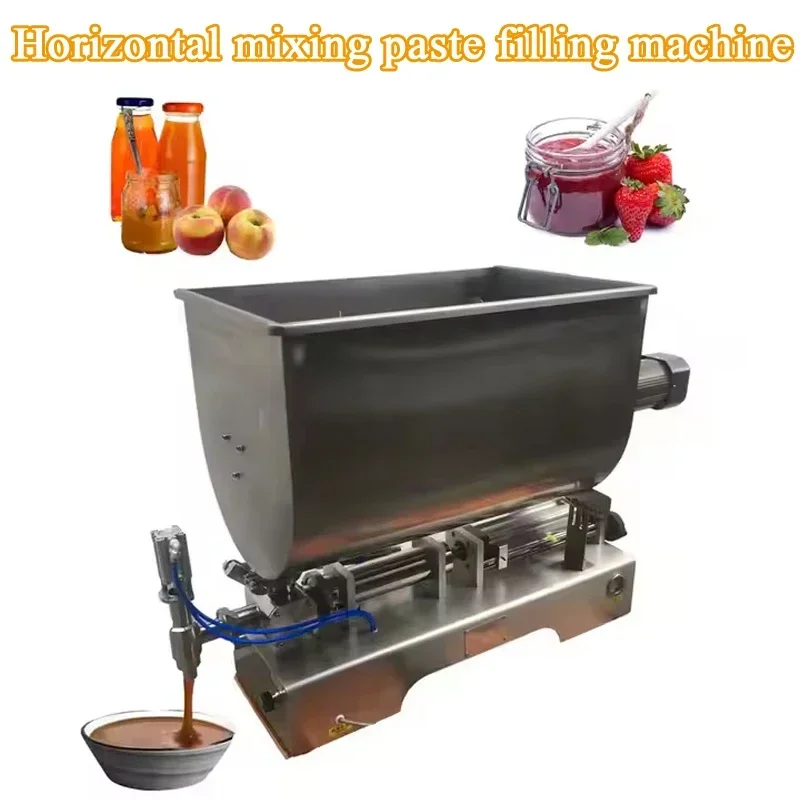 Chili Sauce Filling Machine Paste Peanut Butter Quantitative Filler Machine Pneumatic Slurry Mixing Filling Machine