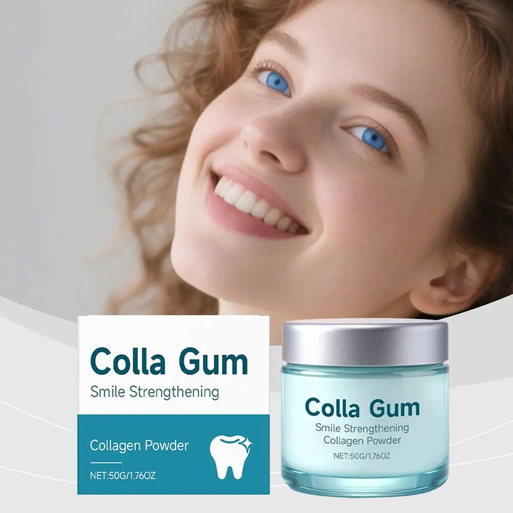 Collagen Whitening Tooth Powder Gentle Gum Care Brighten Teeth Soothe Removing Dental Plaque Fresh Breath Relieve Dental Care