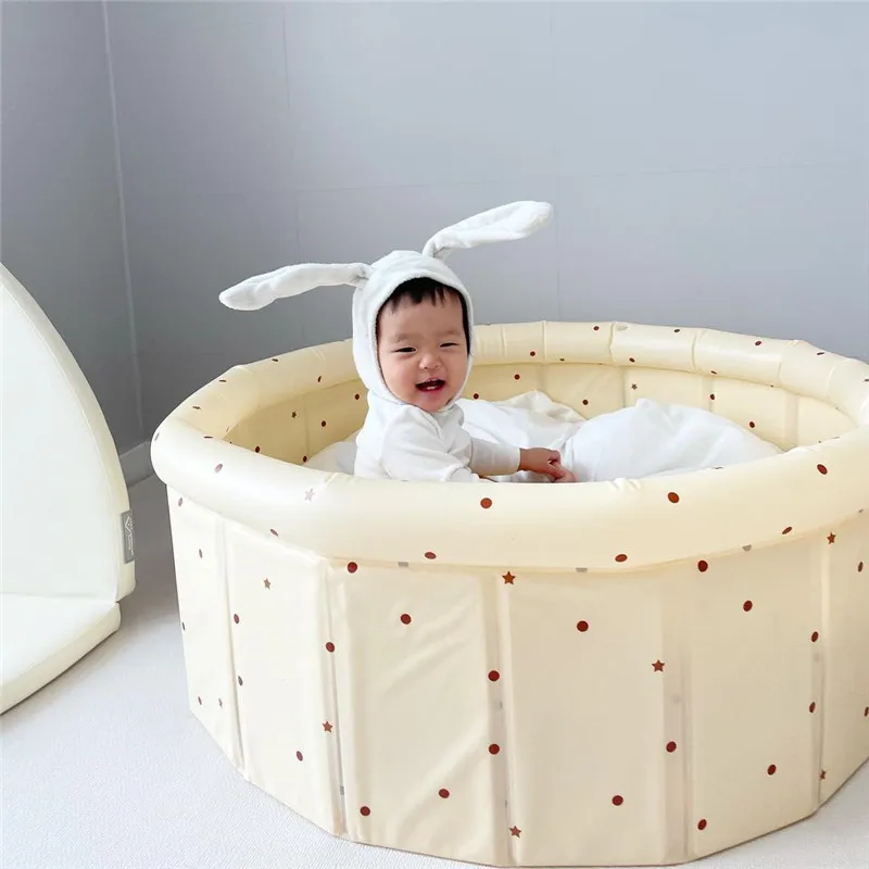 INS Baby Round Ocean Ball Pool Pit Indoor Playground Inflatable Cartoon Toys Children's Playpen Fence Kids Safety Room Decor