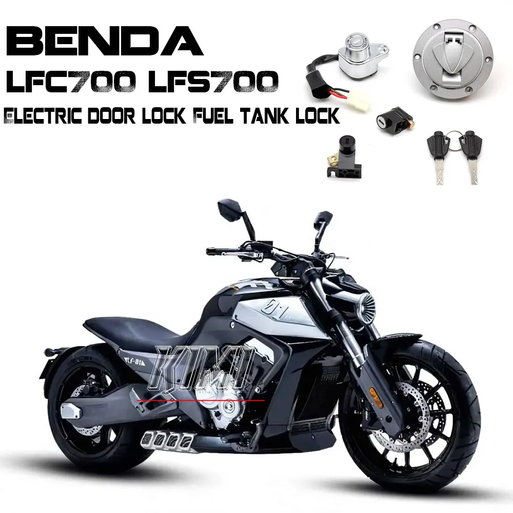 FOR BENDA LFC700 LFC 700 Motorcycle Electric Door Lock Key Fuel Tank Lock Set Lock BD700-2-3 Original Accessories