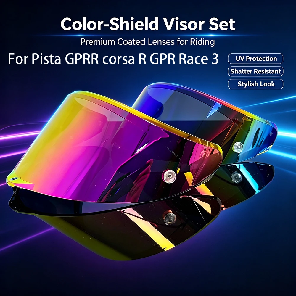 Визор для мотошлема AGV Pista GPRR Corsa R GPR Race 3, УФ-защита, серебристо-красное покрытие, сменное стекло