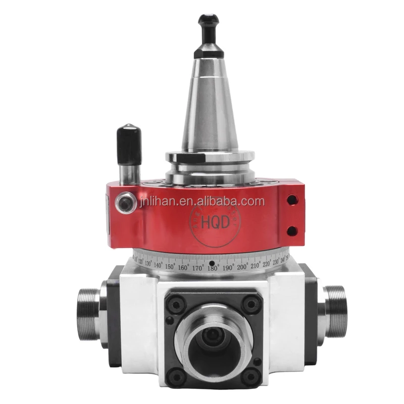 HQD Adjustable HSK63F Angle Head ISO30-ER25x4 Transverse Universal Milling Head Angle Milling Head For Machine Tools