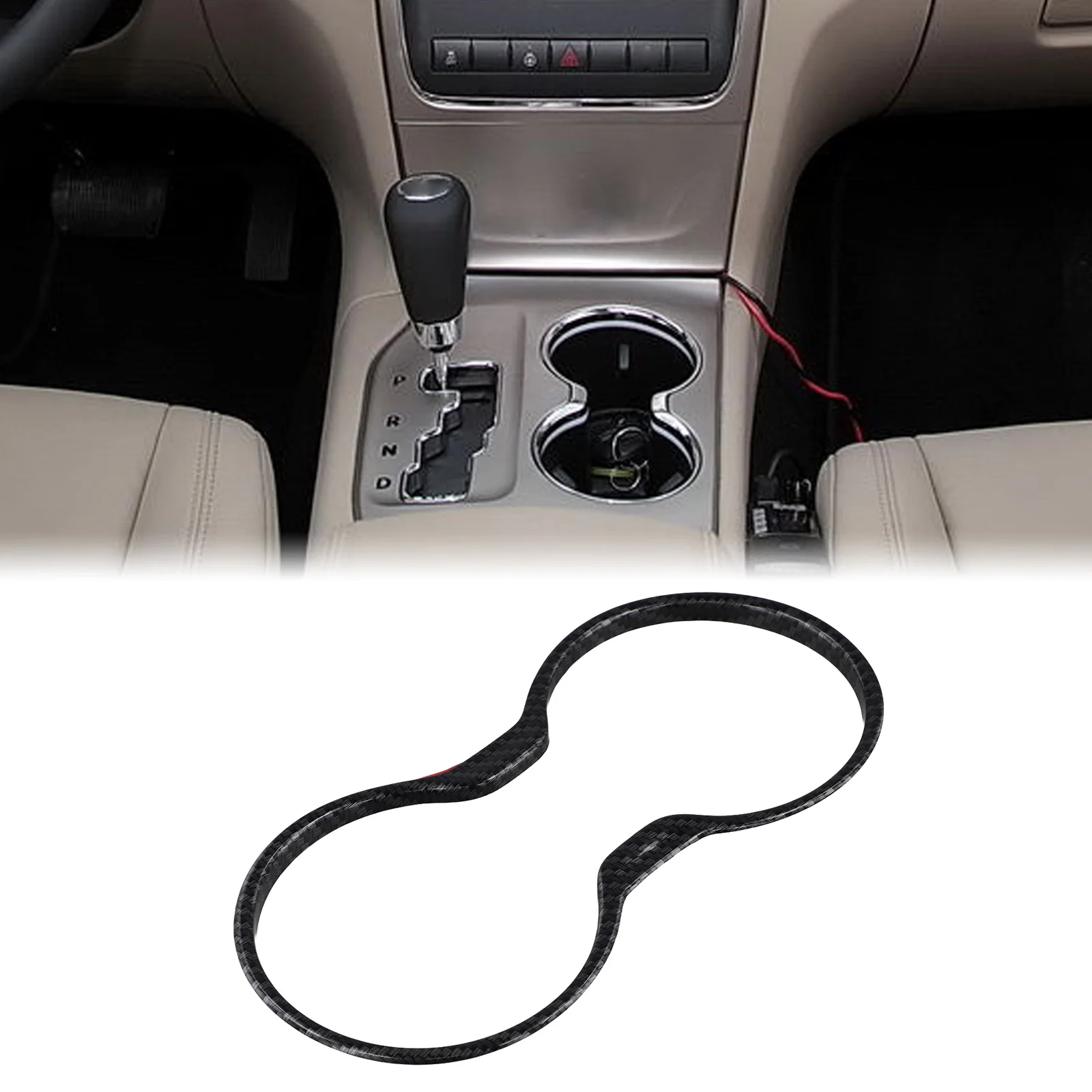 

Stylish Interior Upgrade Leather Cup Holder Trim Compatible with For Jeep For Grand For Cherokee & For Compass Models