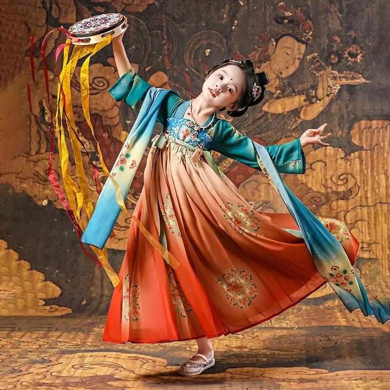 Saia antiga Ru para meninas, estúdio de fotografia, estilo chinês, dunhuang super imortal, céu voador, vestido de outono e inverno