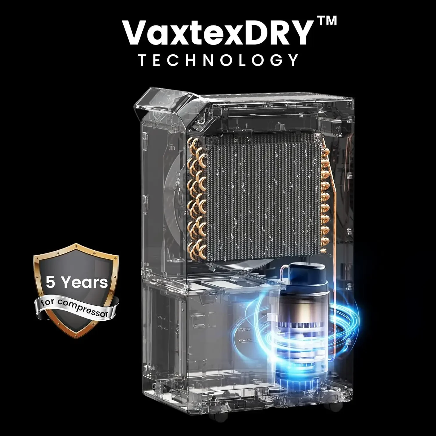 Sq.Ft Energy Star Dehumidifier for Basement with Drain Hose, 52 Pint DryTank Series Dehumidifiers for Home Large Room, Intellige