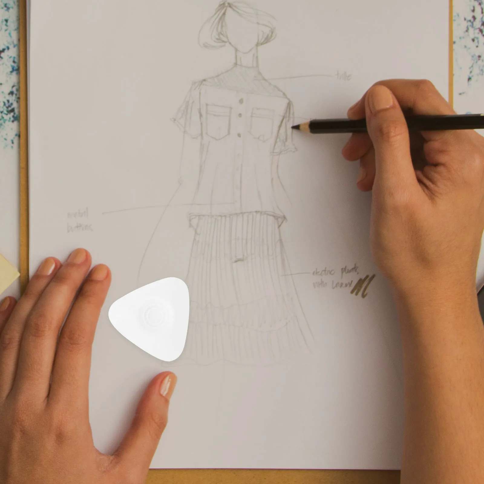 6Pcs High Light Eraser Set Assorted Shapes Drawing Art Erasers Pencil Painting Professional Sketching Eraser for Artist Use