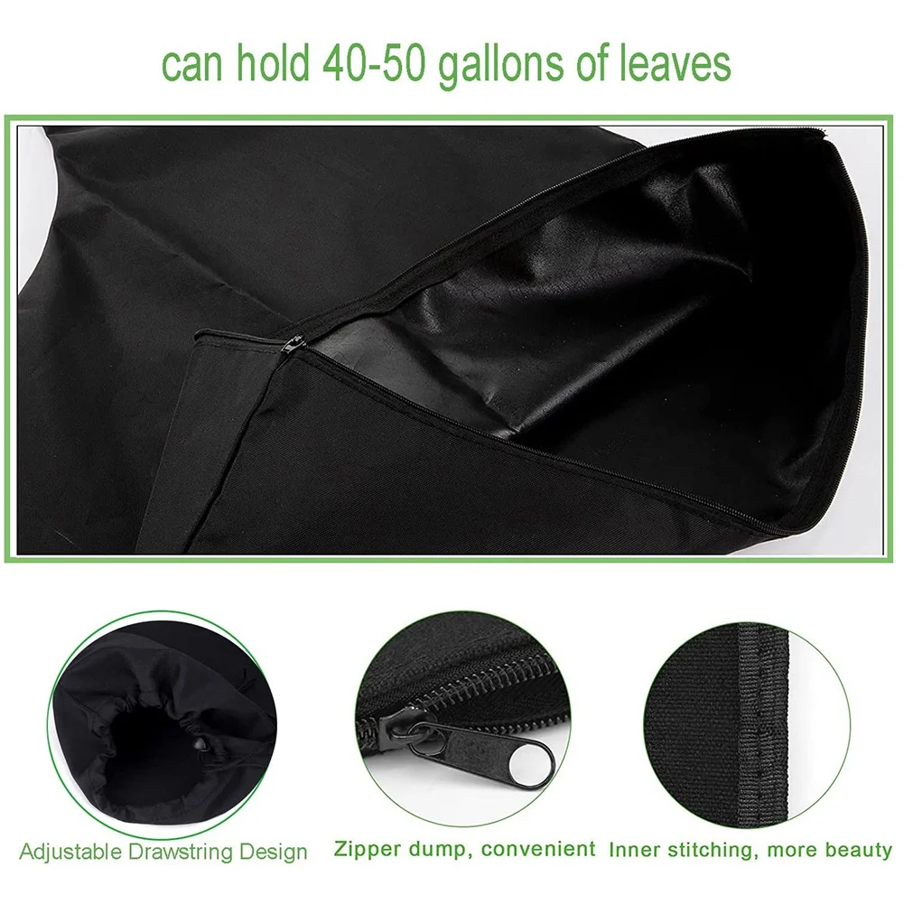 Leaf Blower Bag Zippered Bottom Dump Leaf Blower Vacuum Bag Collect Leaf for Garden Lawn Fits Blowers Vacuums HOT