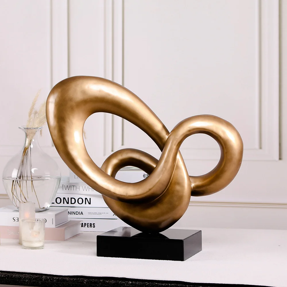 Fashion-Designed Abstract Twisty Sleek Ribbon Metal Sculpture Bespoke Hotel Lobby Home Decor