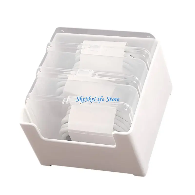 E65E Fashionable Charging Cable Organizers Cord Management Box With Cable Storage