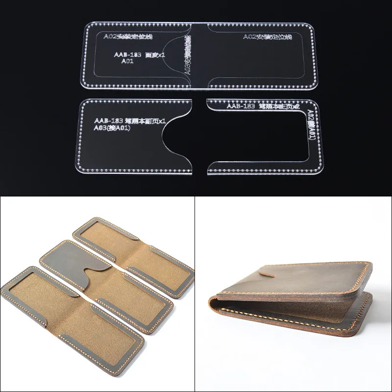 1 Set Driving License Card Set DIY Manual Leather Edition Design Acrylic Design Sewing Template 11*8.5*1cm