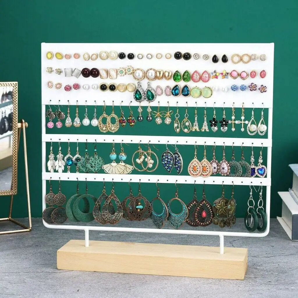 

1Pcs Jewelry Tower Iron Earring Organizer Practical Three Tier Display Rack Suitable for Exhibition Shopping Mall