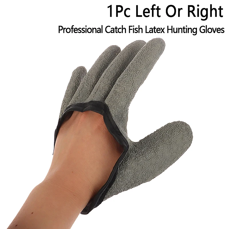 

1Pc Left Or Right Professional Catch Fish Latex Hunting Gloves Fishing Glove Antiskid Protect Hand Puncture Scrapes Fisherman