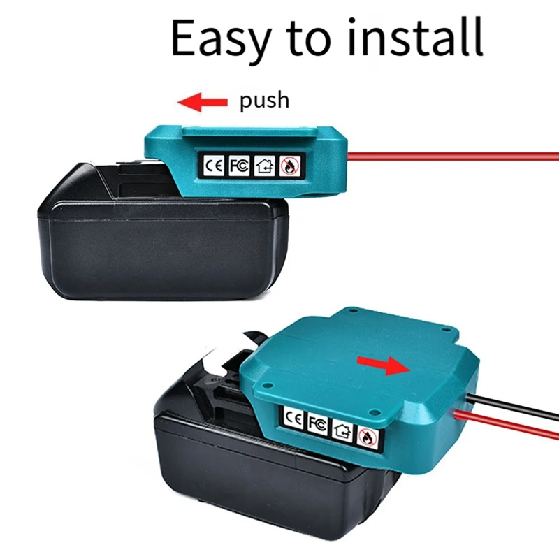 Adaptador de ruedas eléctricas para MAKITA, Kit de conversión de adaptador de batería de iones de litio de 18V con portafusibles y conector de mazo de cables