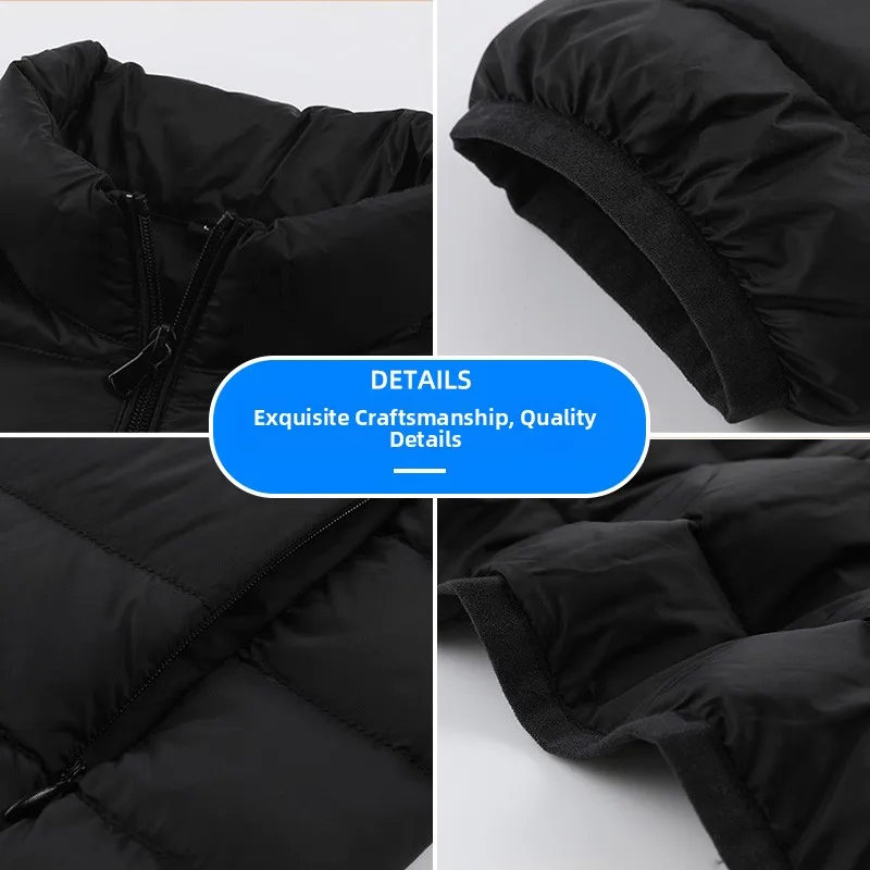 Lightweight White Du down Jaet Men\'s Trendy Hooded ort Warm Cotton Clothes Busin Sle Youth ular Outerwear