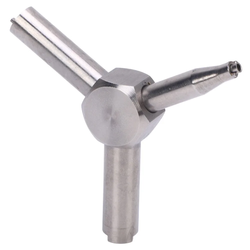 1pcs Portable Stainless Steel Gas Valve Key Multifunctional 3 in 1 Triangle Wrench Valve Disassembly Tool For Charging Valves