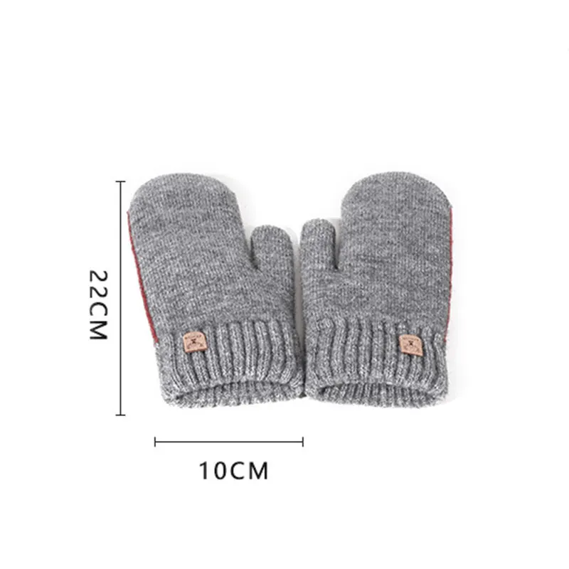 Winter Double-layer Gloves Plus Velvet Thickening Men\'s Gloves Student Outdoor Cycling Warm and Cold Full Finger Mittens