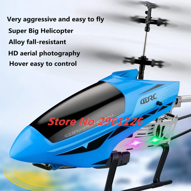 Update Obstacle Avoidance Helicopter 4K Dual Camera 70CM Large Size Alloy Aricraft With Flash LED Light Fixed Height Boy Gifts