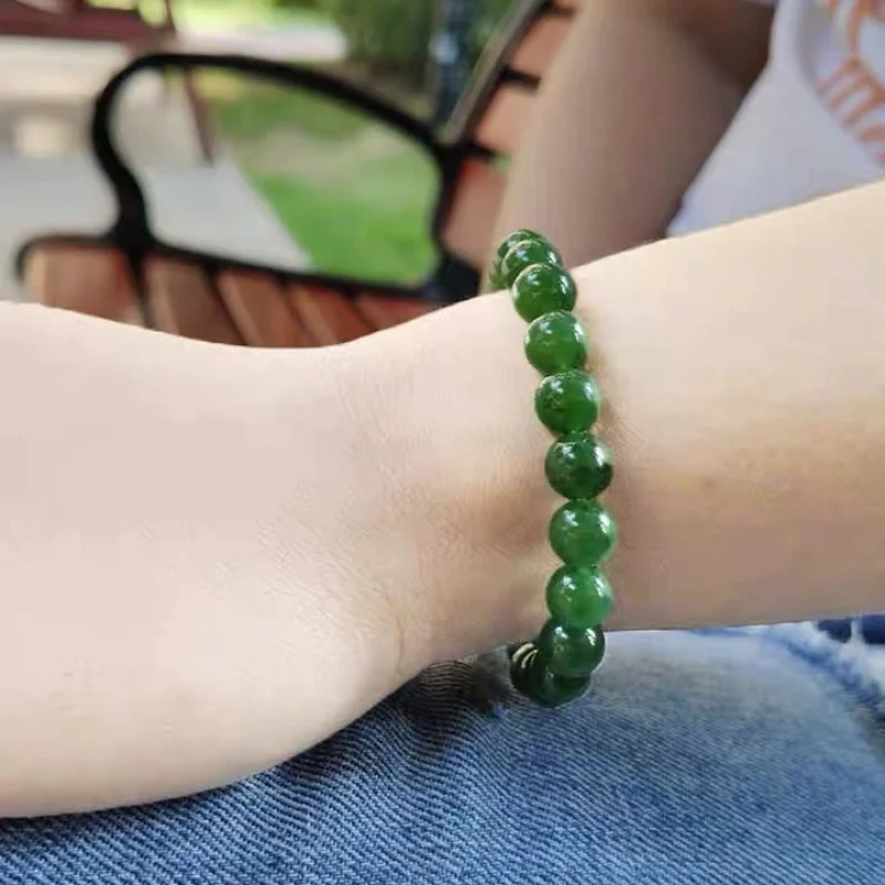 

Wholesale Russian Single Ring Bracelet Hetian Jade Spinach Green Ornament