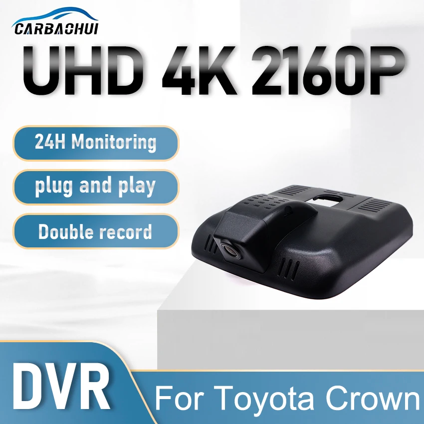 

New! Plug and play Car DVR Wifi Camera UHD 4K 2160P Dash Cam Car Camera For Toyota Crown 2023 2024 Wiper cable DashCam