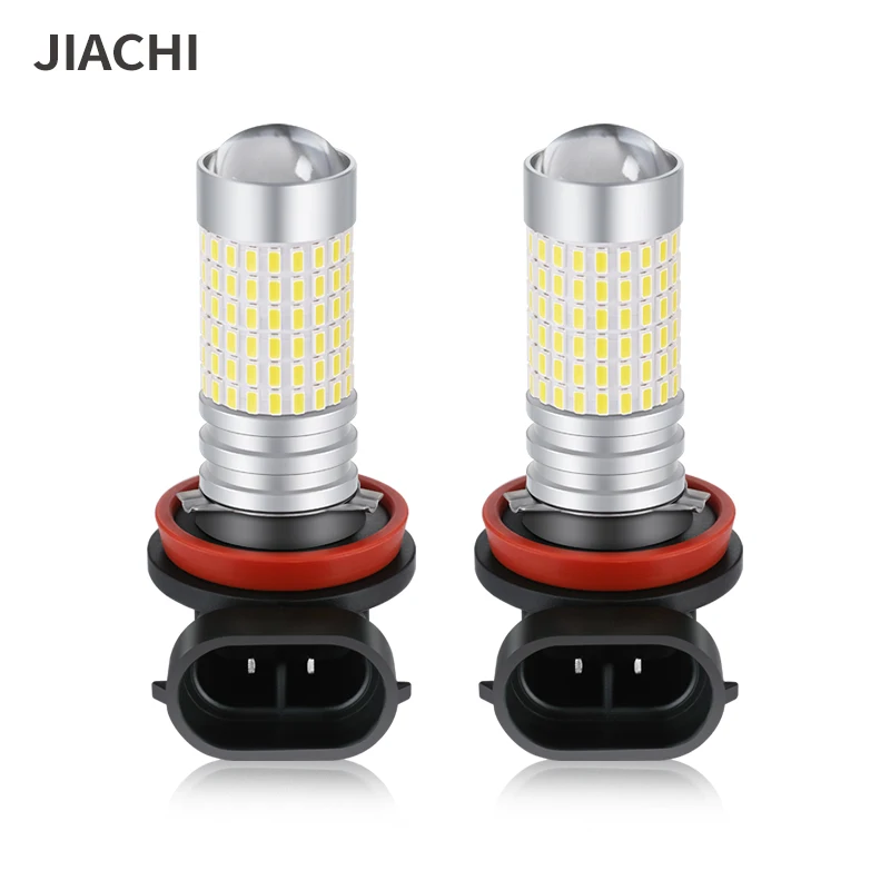 JIACHI 10PCS Super Bright 9005 9006 H7 H11 Led Bulb 360 Degree Auto Fog Lamp 3014Chip 144SMD 6000K Car Day Running Light 12v-24v