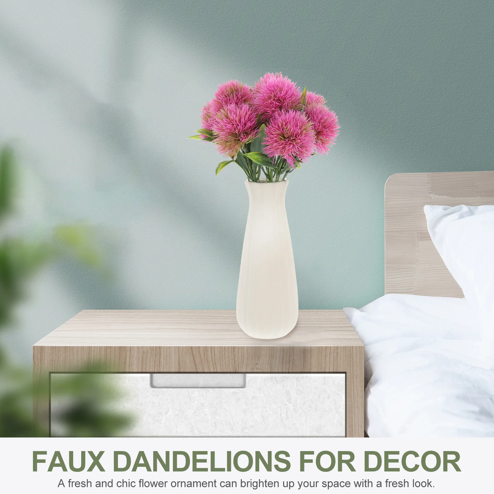 

10 Pcs Simulated Dandelion Ornaments Fake Dandelions Flowers Decoration Artificial Grace Plastic Decorations