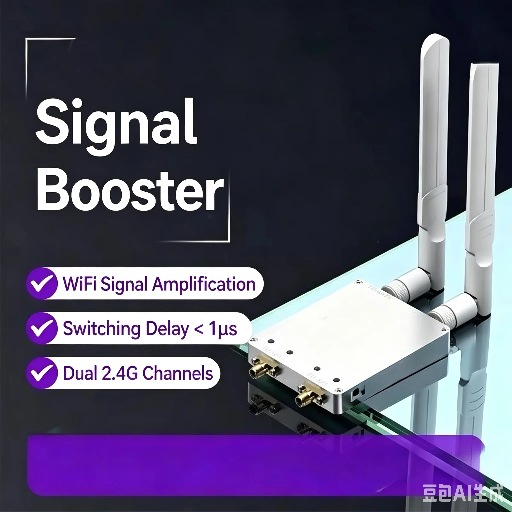 Bidirectional Dual Band Amplifier 2.4&5.8 GHz  RX and TX Dual Channel Frequency 2.4GHz 5.8GHz  Amplifier Booster