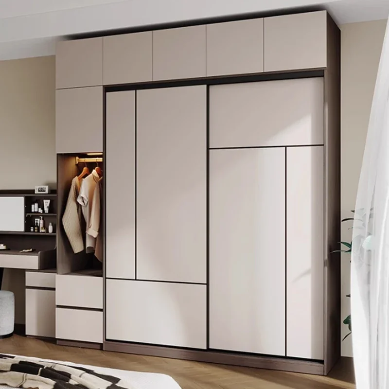 AA abric Modern Closet Space Saving Modular Wearable Wooden Wardrobe Clothes Cupboard Garden Bedroom